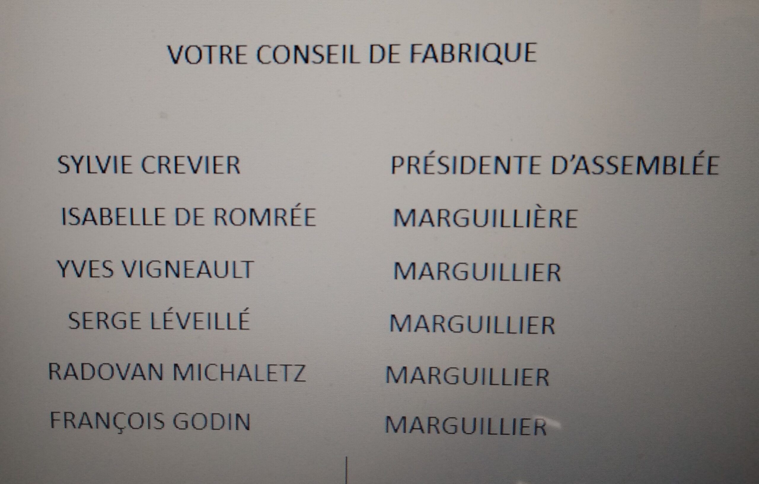 Les marguilliers